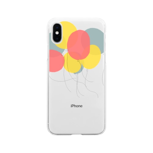 ふよふよふうせん Soft Clear Smartphone Case