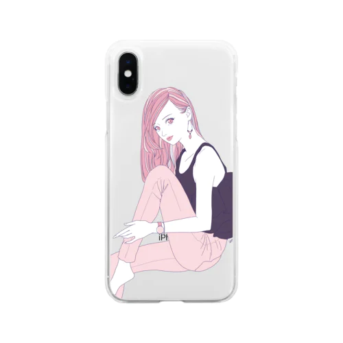 REIWA GIRL Soft Clear Smartphone Case