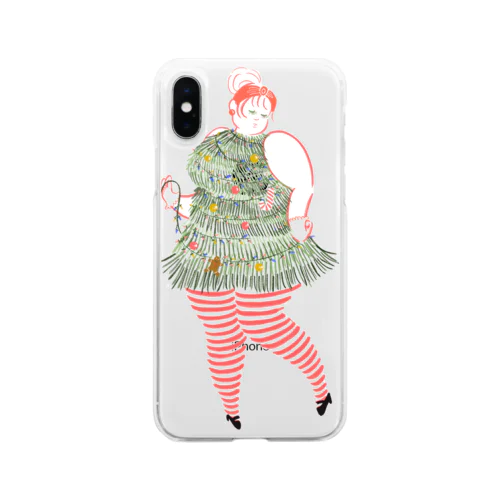 ぽっちゃりレディーさん Soft Clear Smartphone Case