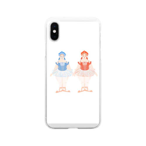 バレエ×ぽっちゃりさん Soft Clear Smartphone Case