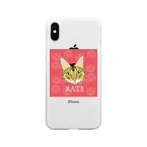 うちのお猫RATE様  Soft Clear Smartphone Case