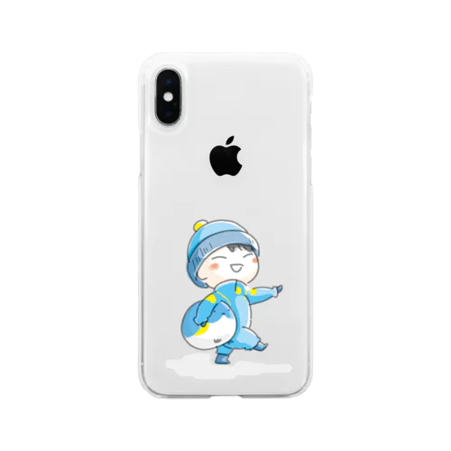 ポコ太とヤセドリスマホケース Soft Clear Smartphone Case