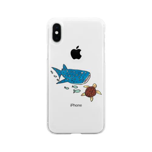 うみの生き物たち Soft Clear Smartphone Case