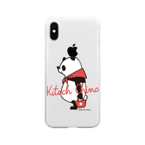 赤スカーフパンダ Soft Clear Smartphone Case