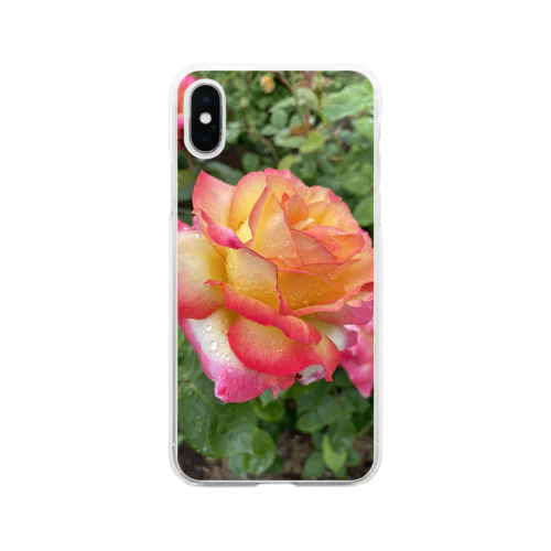 艶やかな薔薇 Soft Clear Smartphone Case