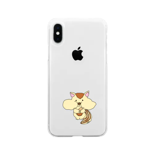 りすとまるごと落花生 Soft Clear Smartphone Case