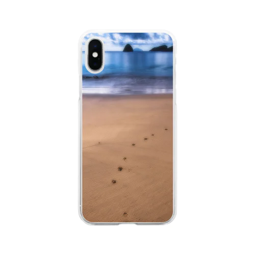 とある日の浜辺 Soft Clear Smartphone Case