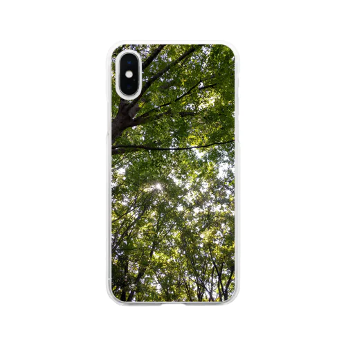 緑 Soft Clear Smartphone Case