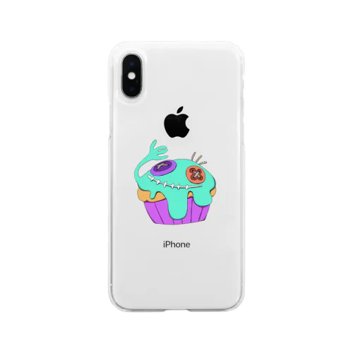 カップケーキモンスター Soft Clear Smartphone Case