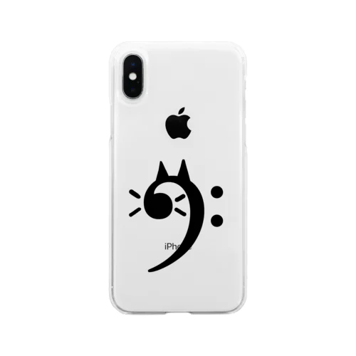 ヘ音記号ちゃん（猫） Soft Clear Smartphone Case