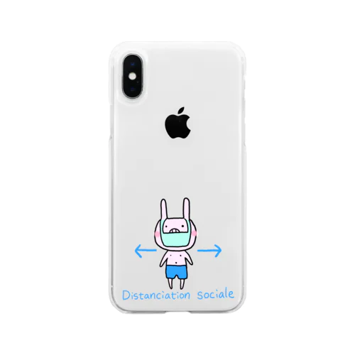 social distance Soft Clear Smartphone Case