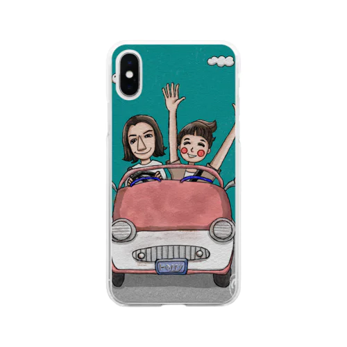 ドライブデート Soft Clear Smartphone Case