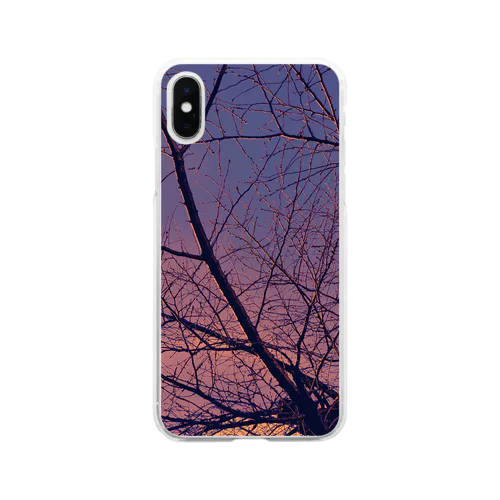 branch ( Sunset ) Soft Clear Smartphone Case