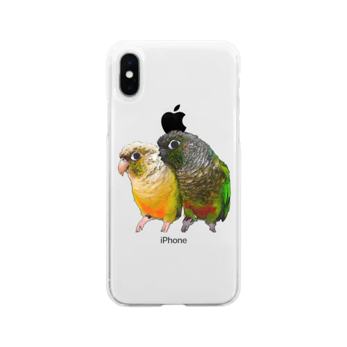 ウロコインコのよもちゃん&らむちゃん☆ Soft Clear Smartphone Case