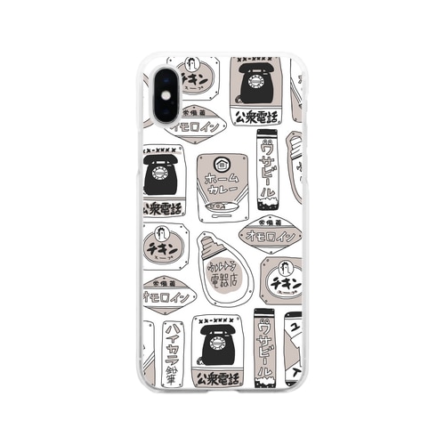 レトロ看板 Soft Clear Smartphone Case