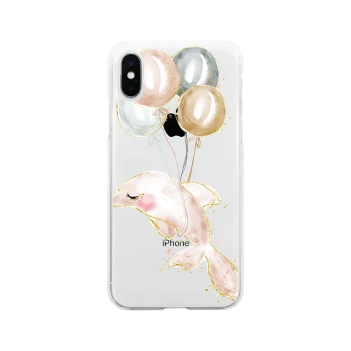 ふうせんいるか Soft Clear Smartphone Case