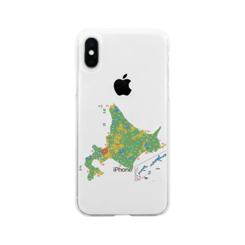 北海道179市町村地図 Soft Clear Smartphone Case