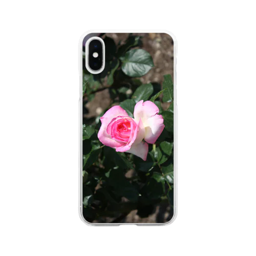 薔薇～ピンクハート Soft Clear Smartphone Case