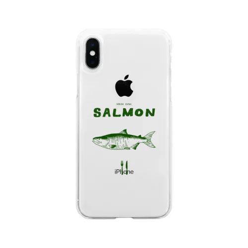 SALMON MAIN DISH. Soft Clear Smartphone Case