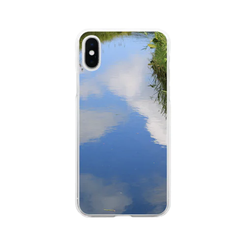 ブルースカイin the lake Soft Clear Smartphone Case