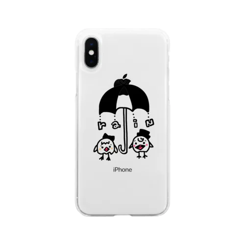 ひよひよ相合傘 Soft Clear Smartphone Case