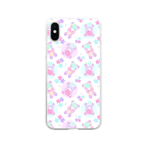 おやすみうさくまちゃん Soft Clear Smartphone Case