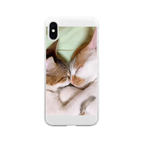 にゃん寝 Soft Clear Smartphone Case