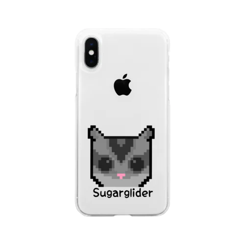 ドット絵フクロモモンガ Soft Clear Smartphone Case