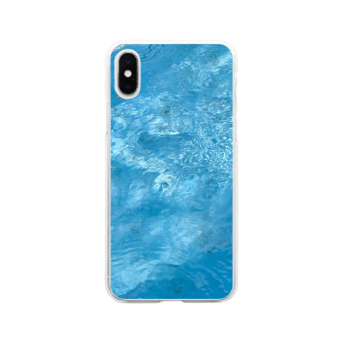 水面01 Soft Clear Smartphone Case