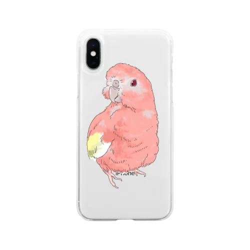 アキクサインコのチャム（ドヤ） Soft Clear Smartphone Case