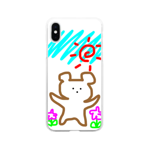 くまさん Soft Clear Smartphone Case