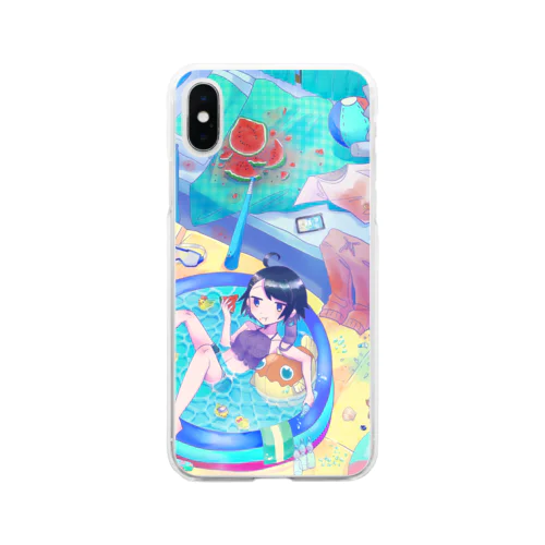 自宅バカンス Soft Clear Smartphone Case