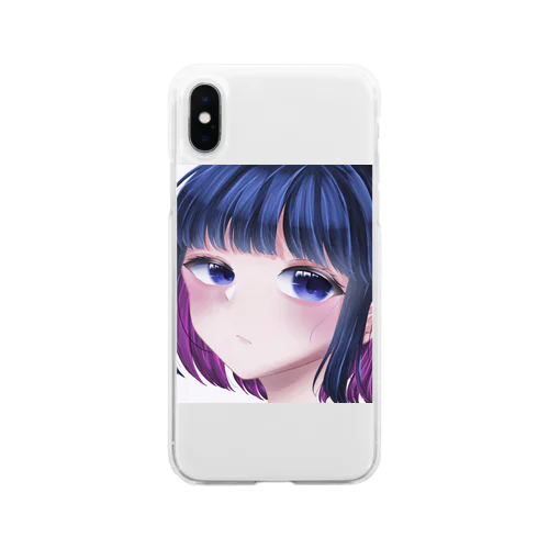 厚塗り風ガール Soft Clear Smartphone Case