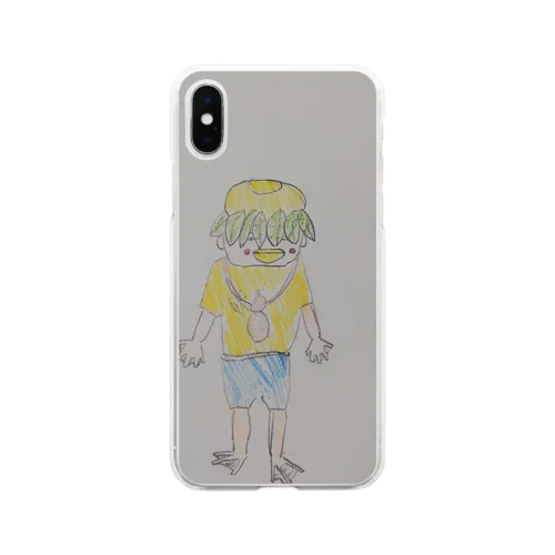 カッパになれた休日🎶 Soft Clear Smartphone Case