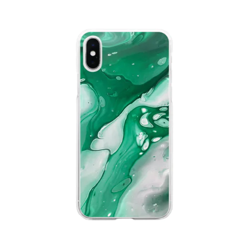 fluidart_mrtmdl Soft Clear Smartphone Case