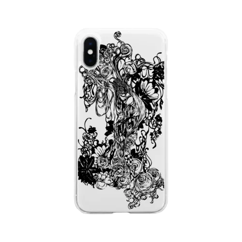 ~ 髪 ver.BLACK~ Soft Clear Smartphone Case