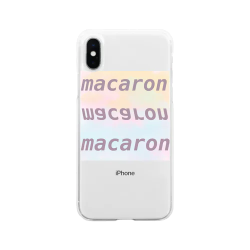 macaron淡め Soft Clear Smartphone Case