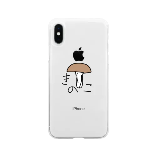 きのこ Soft Clear Smartphone Case