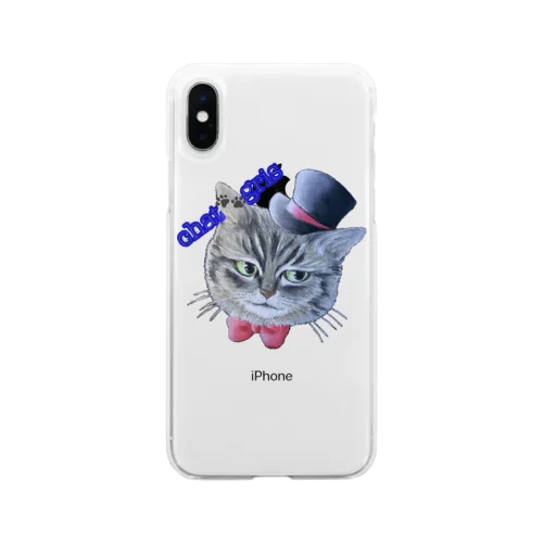 chat🐾gris 諭吉くん Soft Clear Smartphone Case