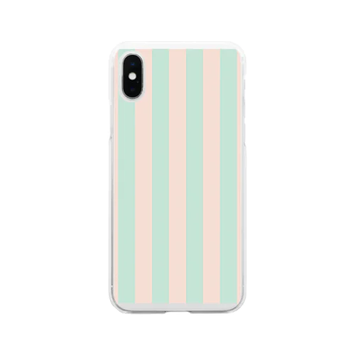 ストライプ Soft Clear Smartphone Case