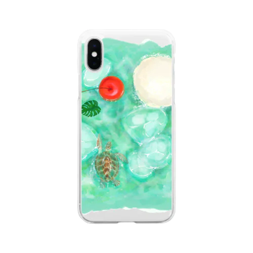 メロンソーダ・ホヌ Soft Clear Smartphone Case