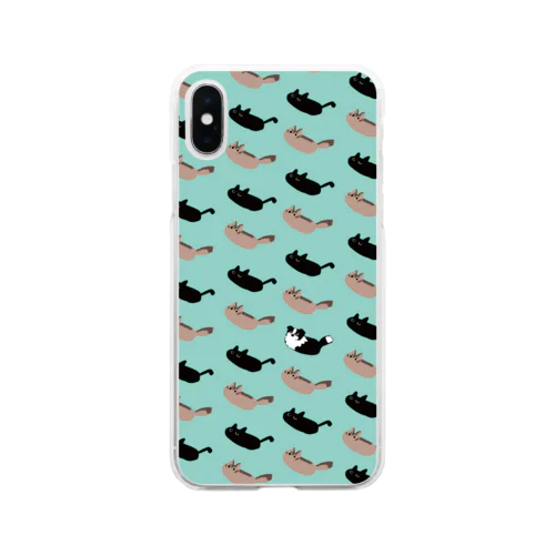 ねこときどきいぬ Soft Clear Smartphone Case