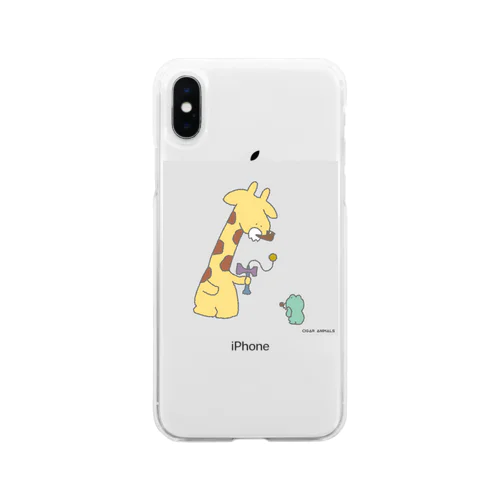 けん玉するきりん Soft Clear Smartphone Case