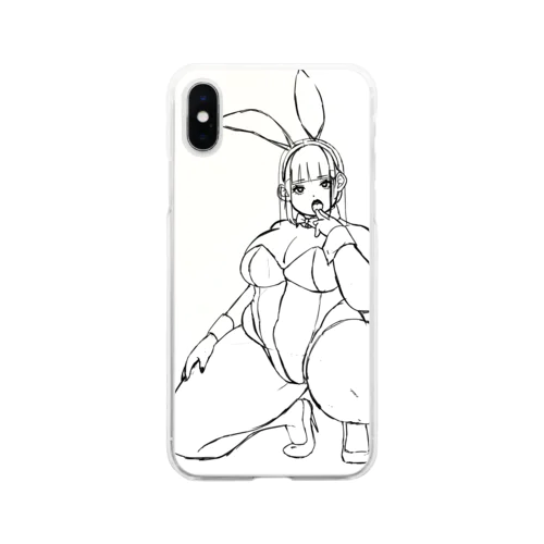 ぽっちゃりエチエチバニーちゃん Soft Clear Smartphone Case