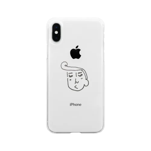 にんにく にんにくん Soft Clear Smartphone Case