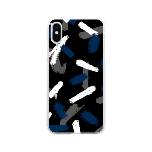 男前なドローイング Soft Clear Smartphone Case