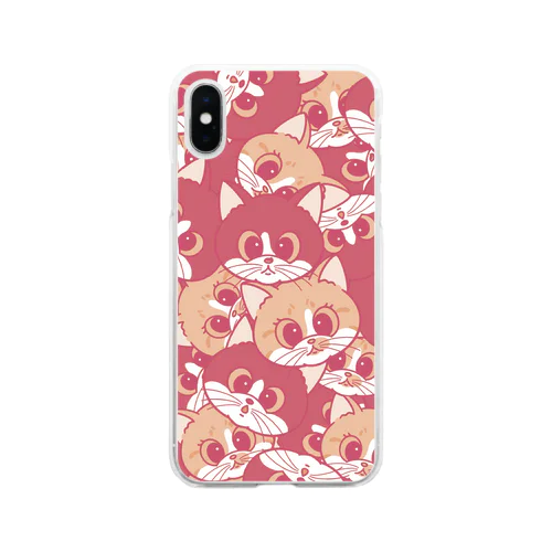 hachibroうちの子スマホケース Soft Clear Smartphone Case