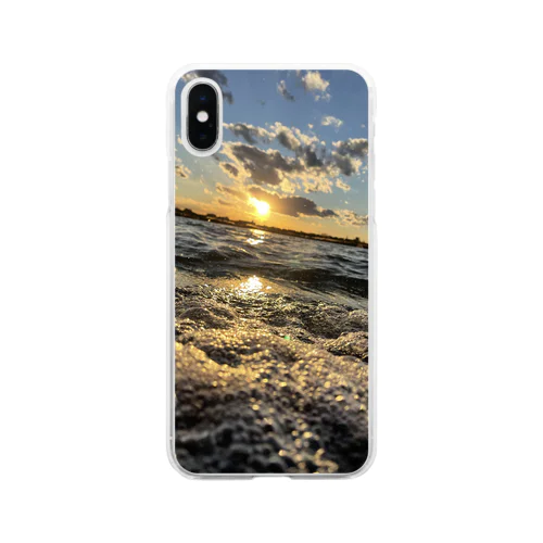 個人的に好きな夕焼け。 Soft Clear Smartphone Case