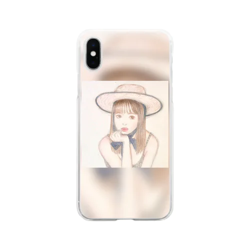 夏の少女 Soft Clear Smartphone Case