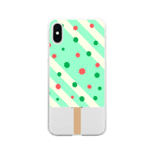 アイス(ポッ＠ングシャ@ー風) Soft Clear Smartphone Case